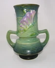 Roseville Pottery Green Freesia Vase #118-6 Excellent Condition Mid-Century Mod