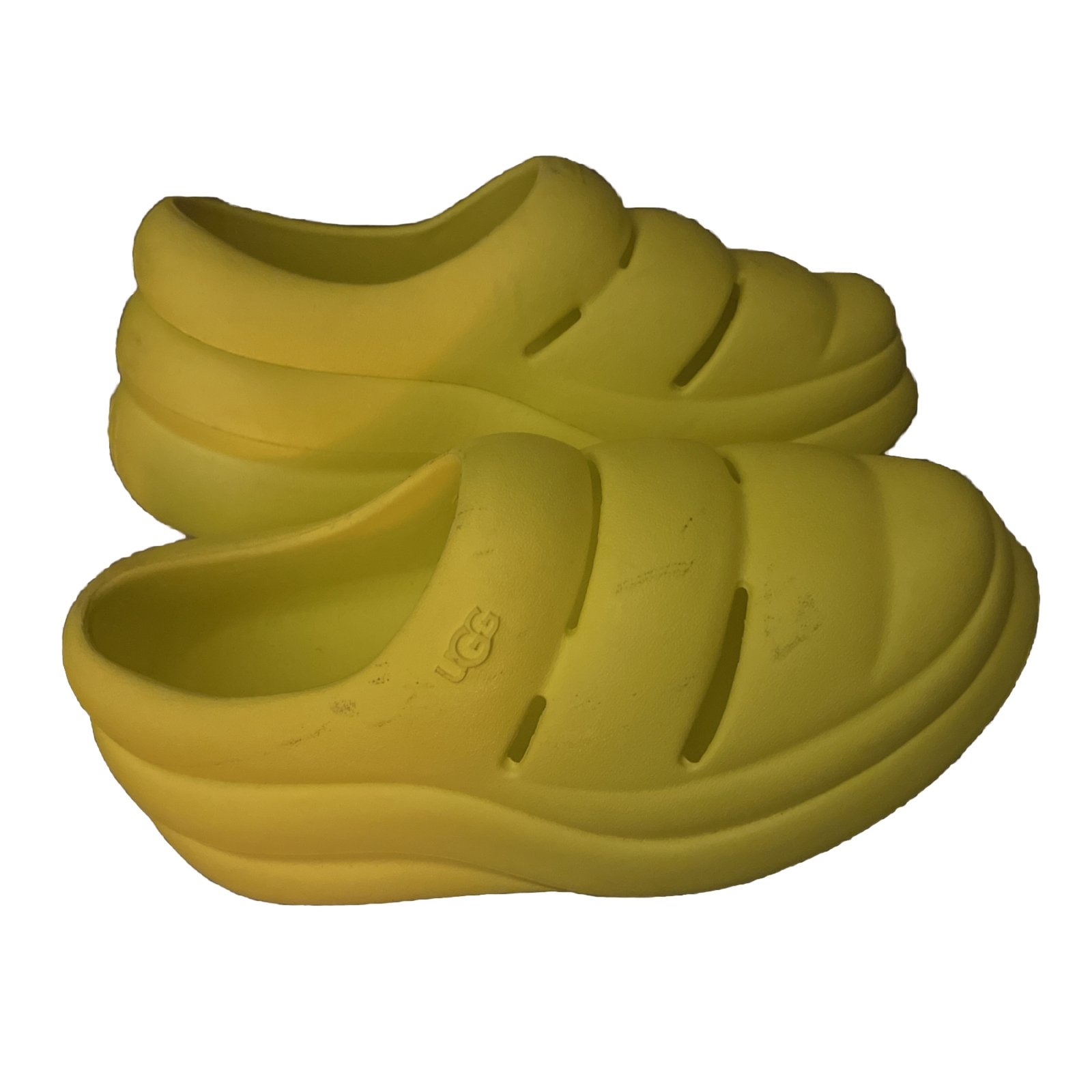 PANTOFOLA D’ORO Sandali da donna UGG Sport Yeah Clog Crocs taglia 8 gialli