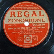 78rpm OZZIE NELSON what do you know about love / meet the beat of my heart