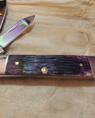 Case XX Razor Purple Barnboard Jig Bone 62005RAZ 21795 Sfo Ade | eBay