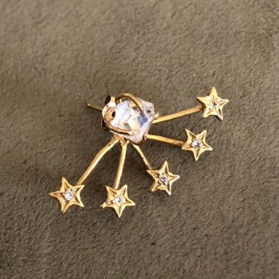 Jacquie Aiche 5 Star Ear Jacket w/ Herkimer Crystal Stud - RARE find  *NEW*