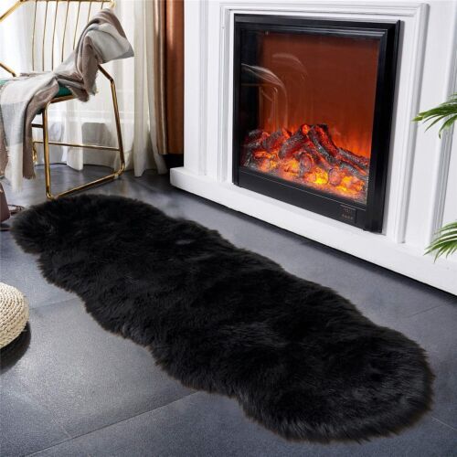 Latepis Faux Fur Sheepskin Area Rugs Soft Shaggy Carpet for Living Room Bedroom - Picture 141 of 219