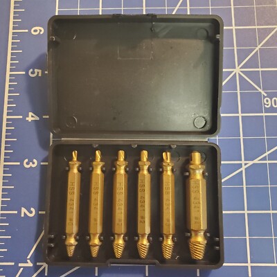 (SET OF 6) Screw Extractor HSS 4341 #0,1,2,2,3,4 - FAST SHIPPING