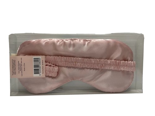 Satin Pink Floral Eye Mask Sleep Mask Velvet Polyester The Gift Of Wellness - Foto 3 di 6
