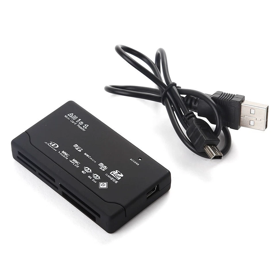 Memory Card Reader All in One 1 USB Adapter SD SDHC Mini Micro M2 MMC XD CF MS - Image 3 of 4