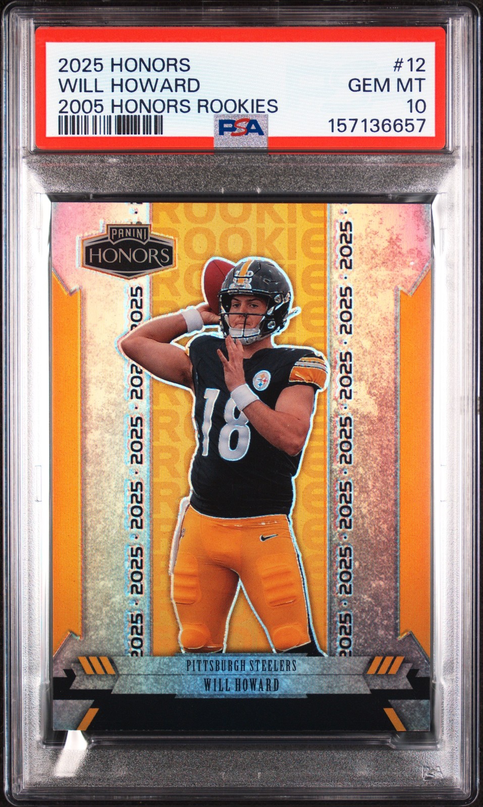 Will Howard Panini Honors 2005 Honors Rookies #12 Base