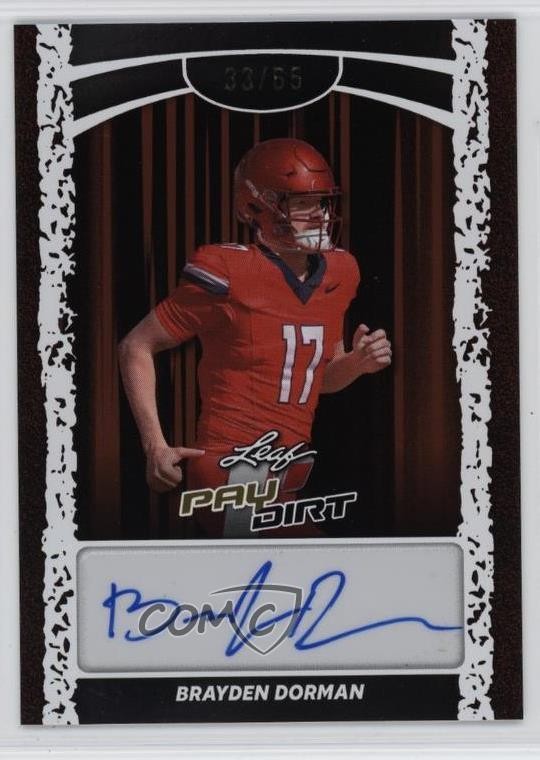 2026 Leaf Paydirt Orange 33/65 Brayden Dorman #BA-BD1 Auto 17uv