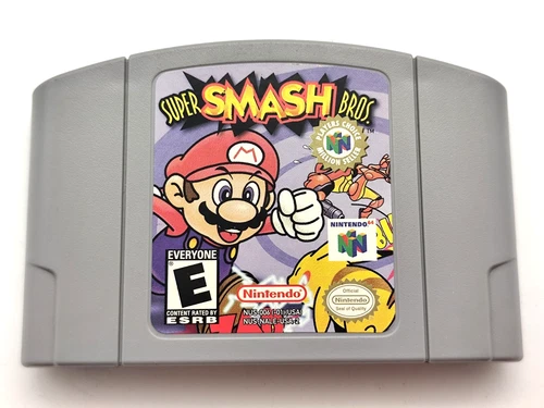 Super Smash Bros. (Nintendo 64 N64, 1999) *Cart Only* Authentic Tested Saves! B