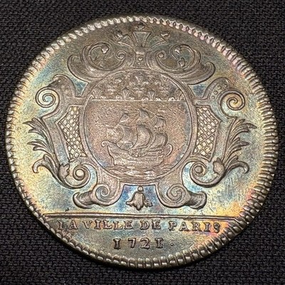 1721 France Silver Jeton Coin Paris 1700s Castagniere Token | eBay