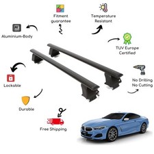 Bamboli LTD Dachtr�ger Quertr�ger Set Clamp F�r BMW 8er G15 2-T�r 2018- Black