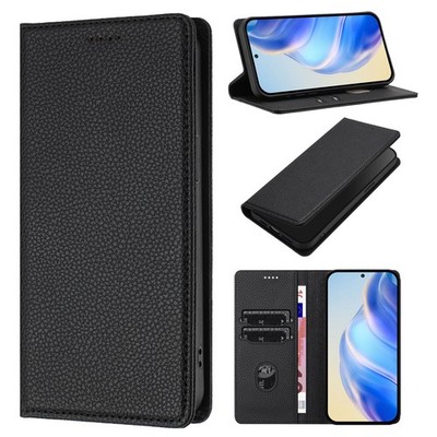 Magnetic Wallet Case For OPPO Sony Xiaomi lychee grain Leather Flip Stand Cover