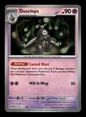 Dusclops Master Ball Pattern 036/131 SV: Prismatic Evolutions Common Pokemon TCG