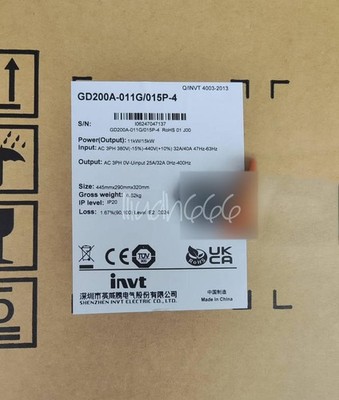 1PC New INVT Inverter GD200A-011G/015P-4 11KW