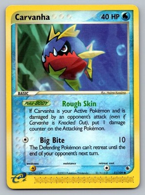 Pokemon TCG EX Ruby & Sapphire Carvanha #51