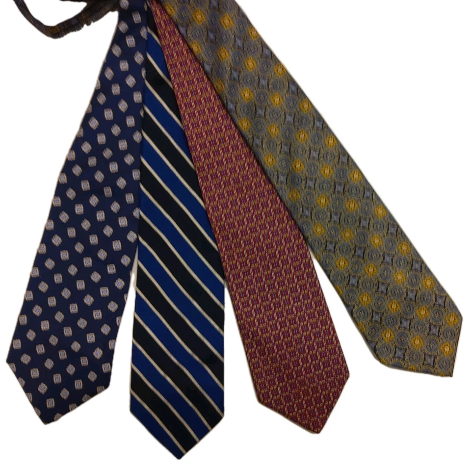 批量 8 件 Brooks Brothers 几何条纹丝绸领带 5 件全新制造商和一个 346 — 第 3/4 张图片