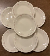 Set 7 Corelle Corning English Breakfast 6.75" Bread Dessert Plates Beige Lot