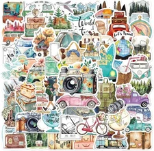 50 Pcs Outdoor Travel Stickers Kids Teens Adults Hiking 