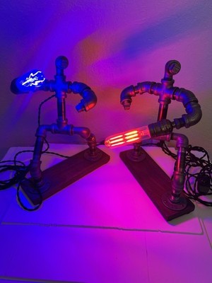 Star Wars Inspired Pipe Lamp Desk Lamp Jedi Light Saber Steam Punk Working -PAIR