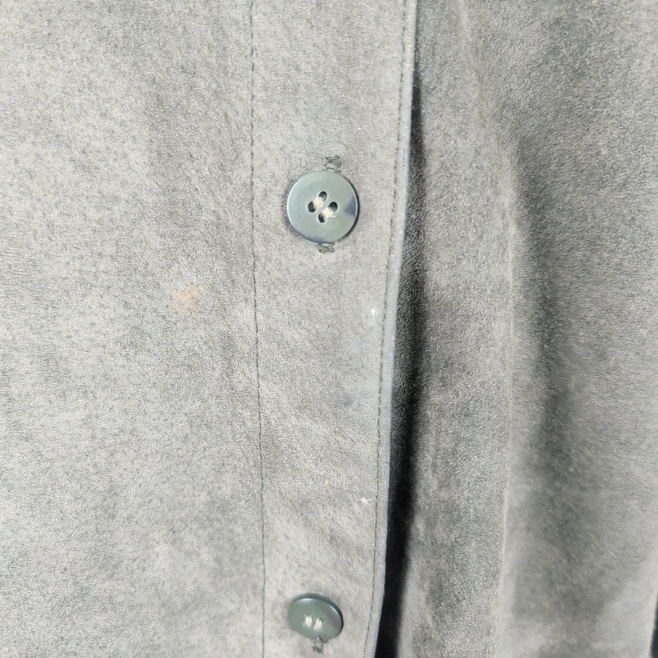 New Frontier Green Suede Jacket Medium Shacket - Image 4 of 4