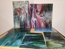 Stained Glass Lot Assorted Colors And Styles. Mosaic Glass And Stained Glass Art