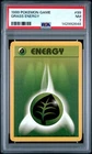 1999 POKEMON BASE SET UNLIMITED #99 GRASS ENERGY PSA 7