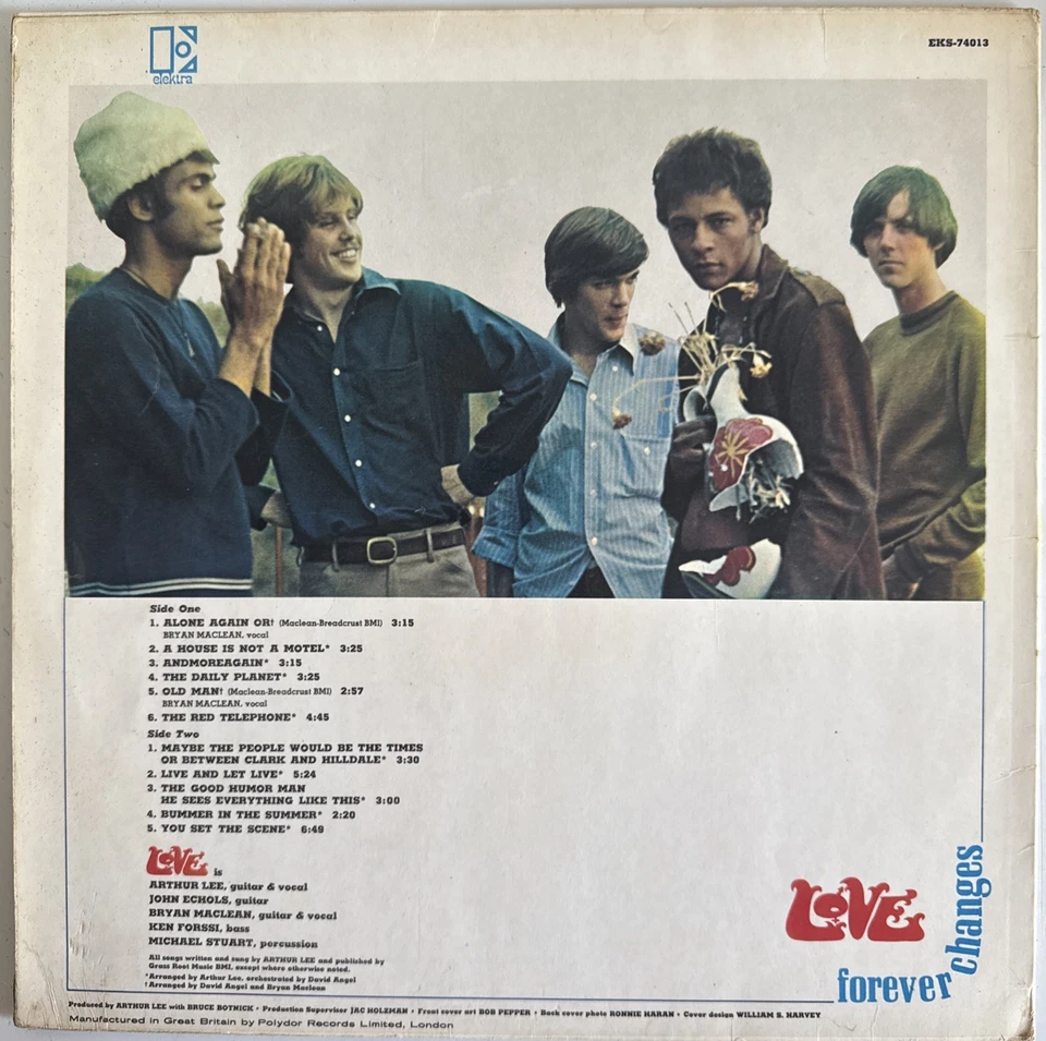 LOVE FOREVER CHANGES VINYL LP ELEKTRA BIG E ORANGE LABELS UK 1967 PRO CLEANED - Image 2 of 4