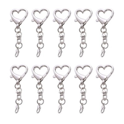 Unique Alloy Heart Keyring Pendant Heart Shaped Clasp for DIY Projects
