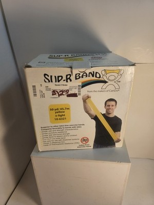 CanDo Sup-R Exercise Band 50yd Yellow Light Latex Free Open Box