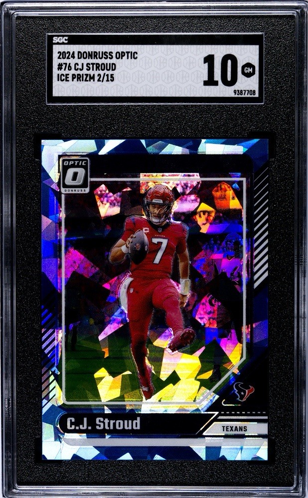 2024 Panini Donruss Optic C.J. Stroud #76 Ice Prizm /15