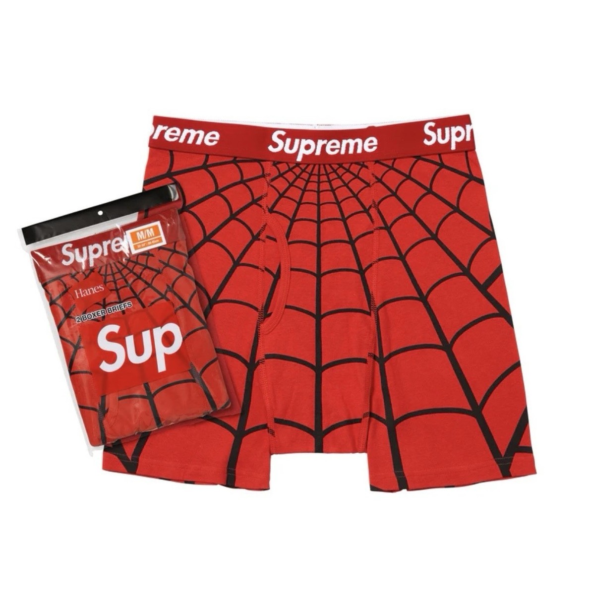 XXLサイズ5枚Supreme Hanes® Boxer Briefs Supreme Hanes Spider-Man Boxer Briefs Size MEDIUM Red CONFIRMED | eBay