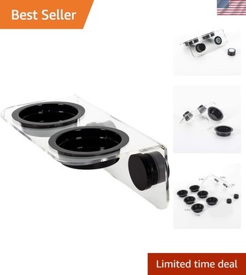 Magnetic Reptile Ledge, Acrylic Gecko Feeding Ledge with 6PCS Cups, Reptile F...