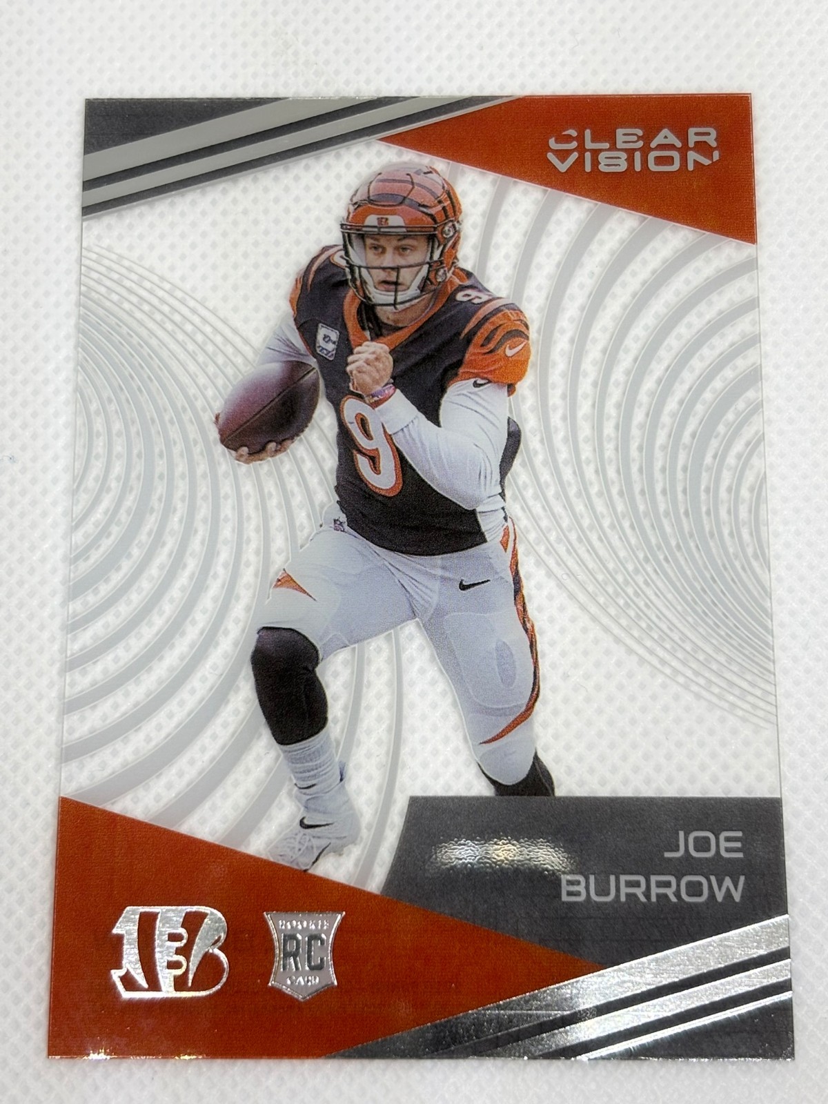 Joe Burrow 2020 Panini Chronicles #CV-1 Clear Vision Rookies Bengals