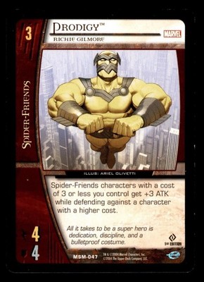 Prodigy - Richie Gilmore MSM-047 Web of Spider-Man VS System 2004 TCG CCG
