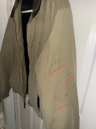 Nautica Men's Bomber Jacket XL Beige/Brown Full Zip Spread Collar Lined Pockets image 11