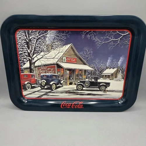 Coca-Cola The Gathering Place Metal Serving Tray 1995 17.5" x 13" Vintage