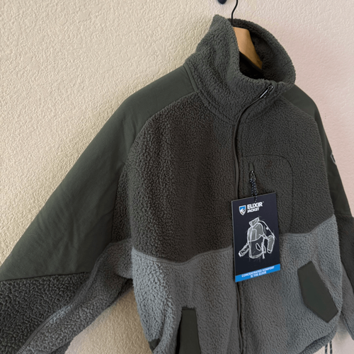 Kuhl Elixir Jacket Womens Size Small Moss Green Fleece Mixed Media Soft Full Zip - Picture 5 of 16