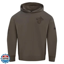 Pro Standard Mens NBA Miami Heat Neutral Pull Over Hoodie Dark Ta