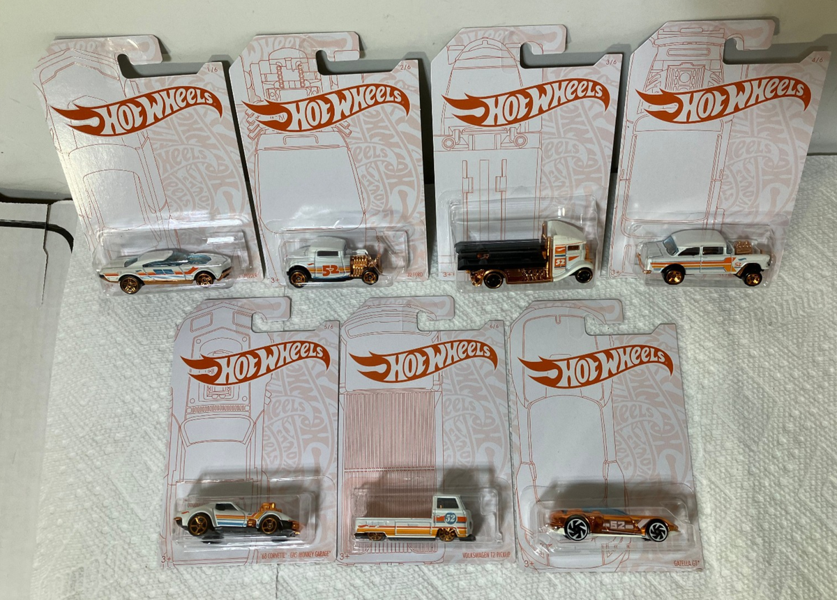 Hot Wheels 52nd Anniversary Pearl & Chrome Series Set Complete