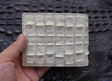 White Genuine Crocodile Leather Skin MEN'S BIFOLD Wallet L21