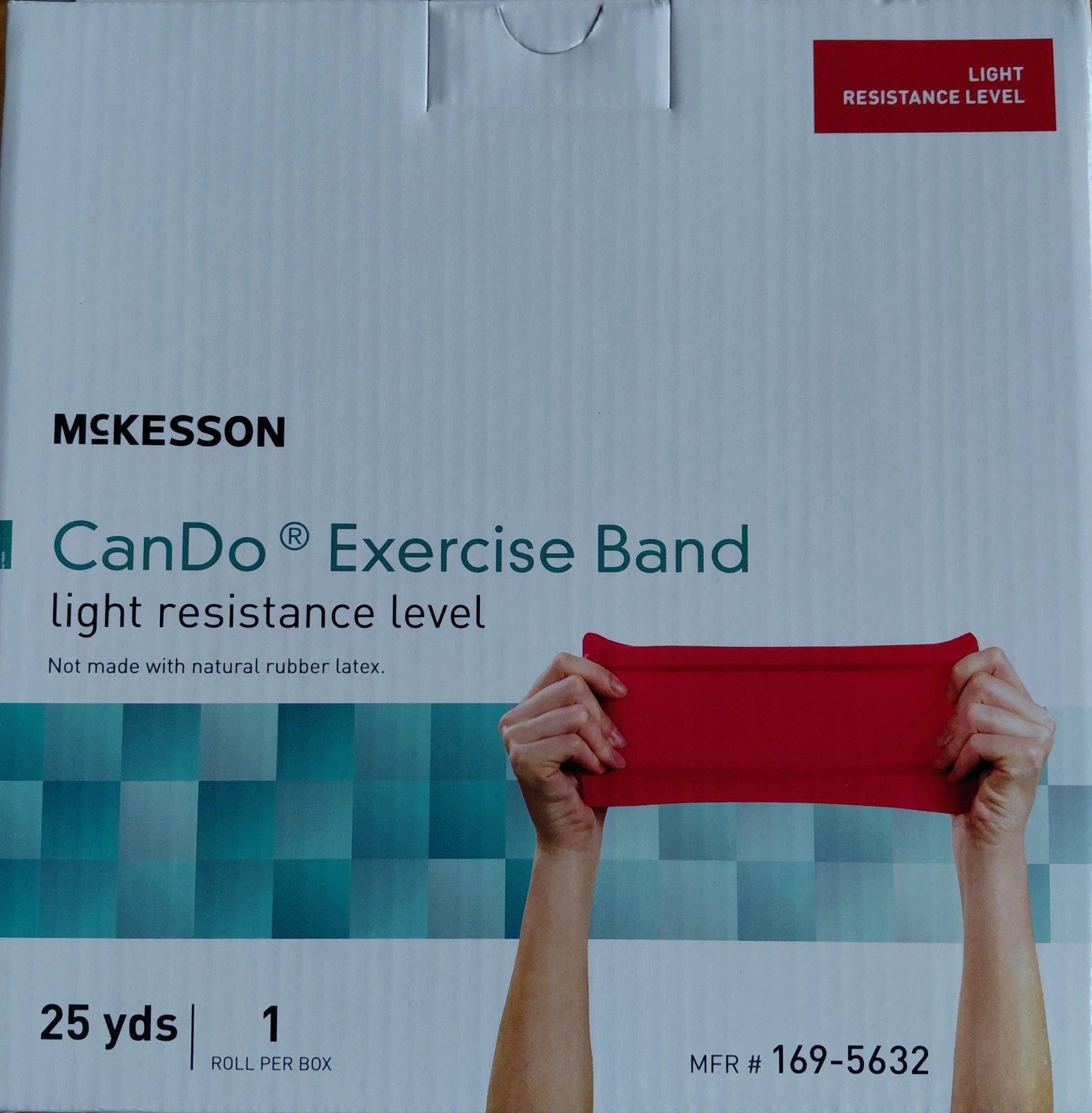 McKesson CanDo Exercise Resistance Band Red 5" X 25" Yard Light Resistance NEW