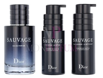 Dior Sauvage Geschenkset Eau de Parfum 60ml/Cleanser 45ml/Serum 45ml