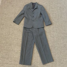 Formal Kids Boys Gray Pinstripe Suit 2 PC Blazer Pants 5 Regular