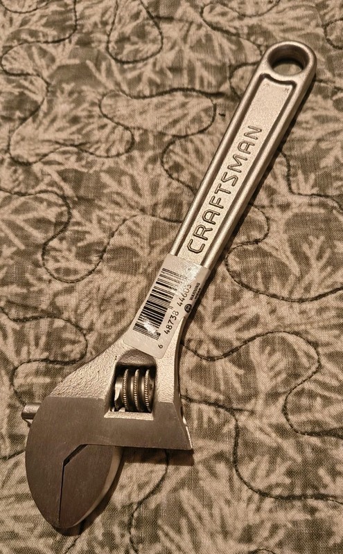 Rare Vintage Sears Craftsman USA Nos 8” Adjustable Wrench 44603 200mm 1990s NOS 