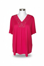 neuwertiges rotes Kurzarmshirt v. Atelier goldener Schnitt Gr. 50 nie getragen