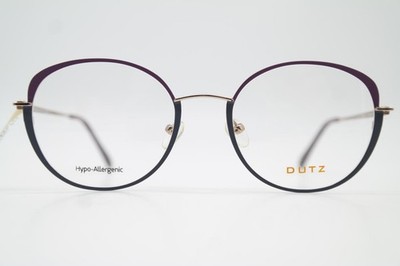 Brille DUTZ The Netherlands DZ819 Gold Violett Grau Oval Brillengestell Neu