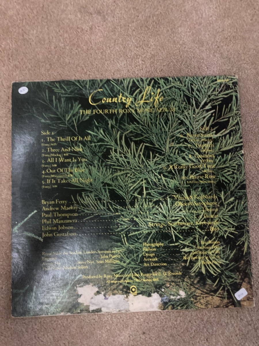 ROXY MUSIC - Country Life 1974 VINYL LP ATCO Uncensored Cover VG+/