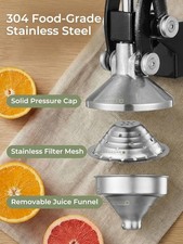 Commercial Heavy Duty Manual Citrus Juicer Hand Press Orange Squeezer 304 Steel