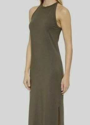 Theory sonaki bonsai atmos light maxi dress Large $180 Olive Green | eBay