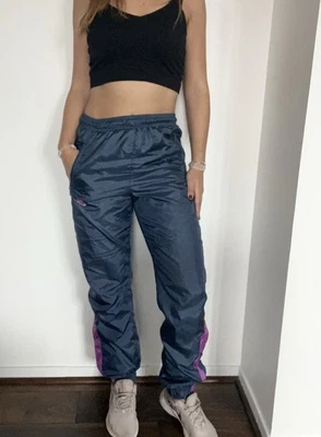Jogging Nike vintage 90s gris bleu satiné – streetwear – XS - Photo 1/4