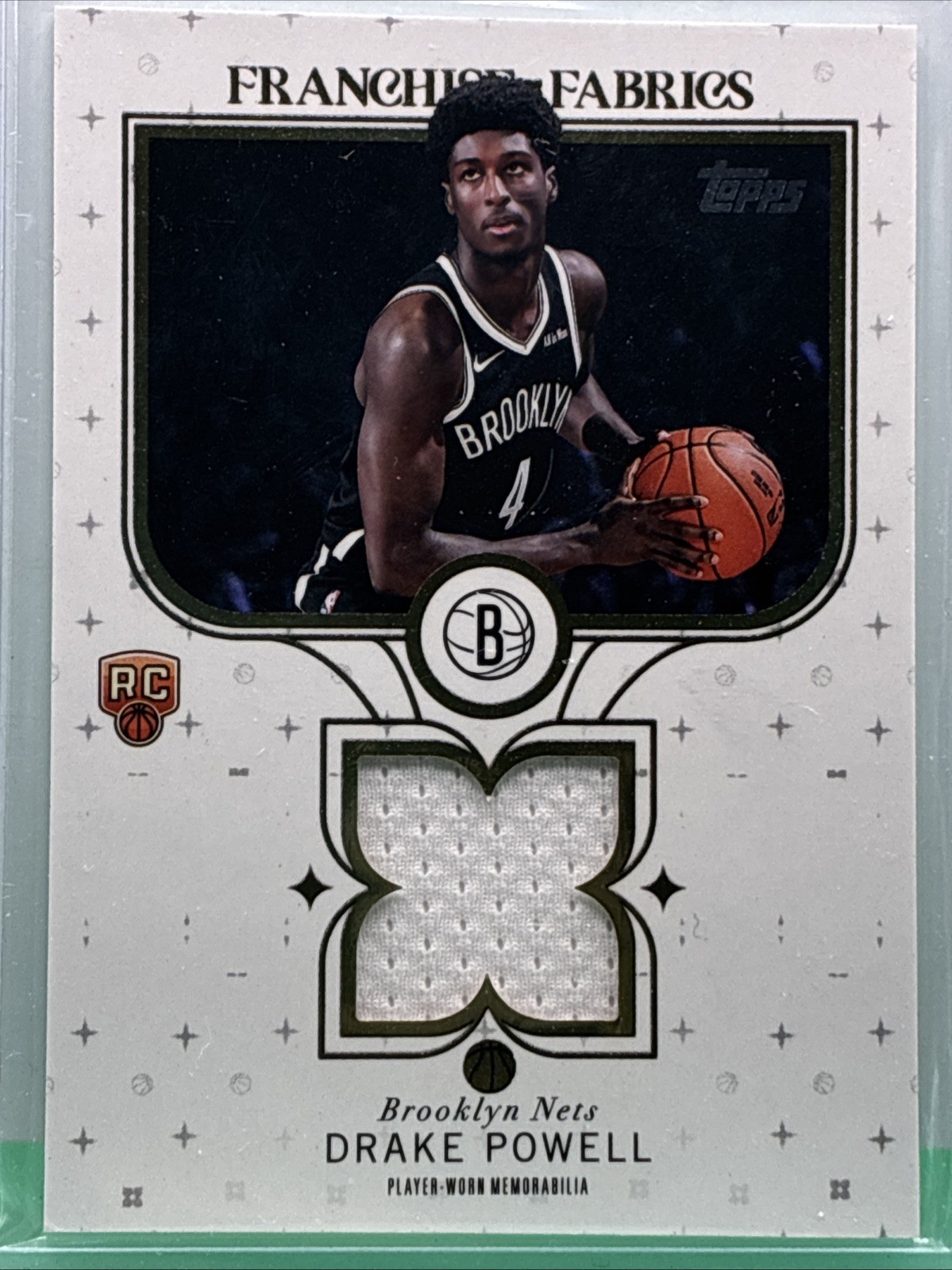 2025-26 Topps - Franchise Fabrics Drake Powell #FF-DP (MEM, RC)